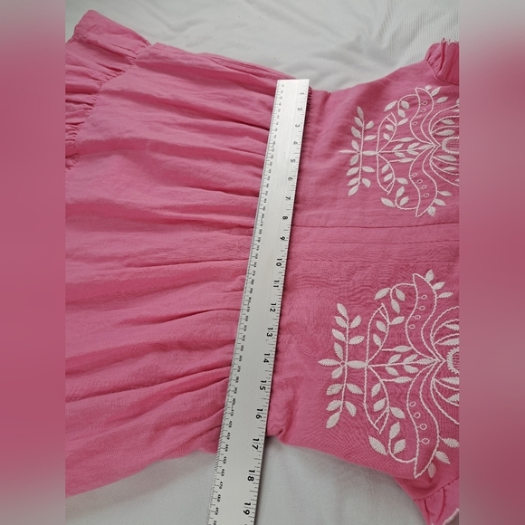 Fate Theadora Dress Pink Embroidered Size L NWT - Picture 12 of 14
